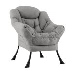 Fauteuil relax costway - coussin de tte - dossier et sige capitonns - accoudoirs - poche de rangement ...