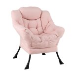 Fauteuil relax costway - coussin de tte - dossier et sige capitonns - accoudoirs - poche de rangement ...