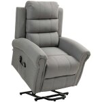 Fauteuil relax électrique avec aide à la relève massage et chauffage tissu gris 150 kg Fauteuil relax électrique avec aide à la relève massage et chauffage tissu gris 150 kg