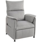 Fauteuil relax �lectrique - fonction m�moire - inclinable 160� - tissu velours - gris
