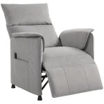 Fauteuil relax �lectrique - homcom - fonction m�moire repose - pieds r�tractable t�l�commande - gris