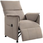 Fauteuil relax �lectrique - homcom - fonction m�moire repose - pieds r�tractable t�l�commande - marron ...