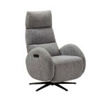 Fauteuil relax �lectrique tissu polyester gris - amsten