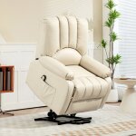 Fauteuil relax inclinable �lectrique releveur avec repose - pied et t�l�commande 86 x 92 x 102 cm beige ...