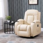 Fauteuil relax et massant chauffant - pivotant 360� inclinable repose - pied t�l�commande �lectrique ...
