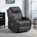 Fauteuil relax massant lectrique inclinable avec tlcommande & porte - gobelet - fonction massage puissante ...