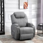 Fauteuil relax et massant �lectrique luxe - inclinaison dossier repose - pied rev�tement synth�tique ...