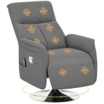 Fauteuil relax massant - homcom - pivotant dossier et repose - pieds rglable tlcommande - tissu aspect ...