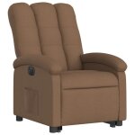 Fauteuil relax tv - d�coshop26 - dec028436 - �lectrique - tissu marron - confortable et inclinable