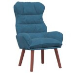 Fauteuil relaxant en bleu - 1 place / charge 150 kg - velours 100% polyester 2394080