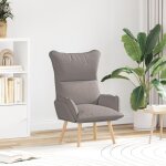Fauteuil relaxant - vidaxl - tissu polyester - couleur taupe - 1 place