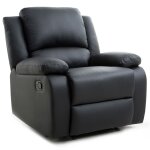 Fauteuil relaxation 1 place simili cuir leo - noir - l88 x 93 x 96cm - loungitude Fauteuil relaxation 1 place simili cuir leo - noir - l88 x 93 x 96cm - loungitude
