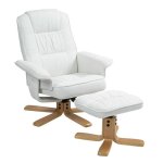 Fauteuil de relaxation chaly avec repose - pieds pouf si�ge pivotant dossier inclinable assise rembourr�e ...