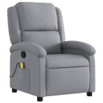 Fauteuil de relaxation - décoshop26 - inclinable - massage par vibrations - tissu gris clair - 1 place ... Fauteuil de relaxation - décoshop26 - inclinable - massage par vibrations - tissu gris clair - 1 place ...