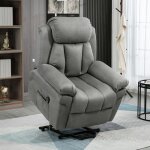 Fauteuil de relaxation �lectrique fauteuil releveur inclinable avec repose - pied ajustable gris