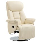 Fauteuil de relaxation - homcom - inclinable pivotant repose - pied r�glable - jusqu� 150kg - pour salon ...