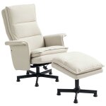 Fauteuil de relaxation - homcom - massant - repose - pieds et tlcommande - tissu aspect lin - 78x93x99cm ...
