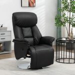Fauteuil de relaxation inclinable pivotant repose - pied r�glable jusqu� 150 kg pour salon chambre home ...