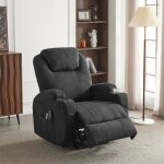Fauteuil de relaxation et massage électrique massant inclinable et chauffage 73x84x108 cm noir Fauteuil de relaxation et massage électrique massant inclinable et chauffage 73x84x108 cm noir