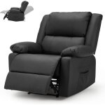Yodolla fauteuil relax - appui - t�te et repose - pieds r�glables accoudoirs rangement - simili - cuir ...