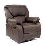 Fauteuil de relaxation massant chauffant marron Fauteuil de relaxation massant chauffant marron
