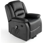 Fauteuil de relaxation massant chauffant noir Fauteuil de relaxation massant chauffant noir