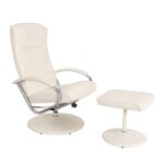 Fauteuil de relaxation - non spécifié - blanc crème - pvc - cuir artificiel - 1 place Fauteuil de relaxation - non spécifié - blanc crème - pvc - cuir artificiel - 1 place