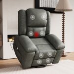 Fauteuil relaxfauteuil releveur �lectrique avec dossier et repose - pieds r�glables avec porte - gobelets ...