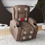Fauteuil relaxfauteuil releveur lectrique avec dossier et repose - pieds rglables avec porte - gobelets ...