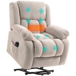 Fauteuil releveur lectrique - homcom - massage chauffage repose - pied dossier inclinable tlcommande ...