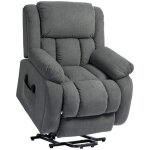 Fauteuil releveur lectrique homcom massage et chauffage repose - pied dossier inclinable tlcommande ...