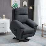Fauteuil releveur �lectrique fauteuil massant inclinable avec repose - pied t�l�commande rev�tement synth�tiqu ...