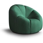 Fauteuil releveur - pivotant pour le salon - fauteuil de relaxation rembourr rond - velours - vert - ...