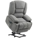 Fauteuil releveur relax lectrique - homcom - fonction massage et chaleur - inclinaison rglable - repose ...