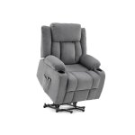 Fauteuil releveur fauteuil de relaxation �lectrique massant inclinable et chauffage 74x88x103 cm gris ...