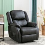 Fauteuil releveur transat gigogne cuir pu repose - pieds poche latrale salon xxl confortable design ...