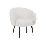 Fauteuil cosy design métal et bouclette hima Fauteuil cosy design métal et bouclette hima
