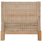 Fauteuil en rotin naturel - wiens - coussins blanc cr�me - 72x78x71 cm - rotin naturel + bois de manguier ...