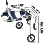 Fauteuil roulant - vevor - pour chien 2 roues pour pattes arrires fauteuil roulant pour animaux de compagnie ...