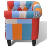 Fauteuil de salon / chaise simple cloud avec design de patchwork tissu f324