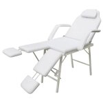 Fauteuil de salon - chaise - fauteuil pour traitement facial similicuir 185x78x76 cm blanc shl62831