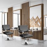 Fauteuil de salon de coiffure pivotant � 360 � hauteur r�glable chaise de barbier pour salon de coiffure ...