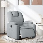 Fauteuil salonfauteuil inclinable lectrique + tlcommande - vidaxl - gris clair tissu 74x88x97 cm cc6018597 ...