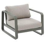 Fauteuil de salon de jardin domilly vert laurier - hesp�ride