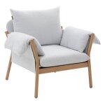 Fauteuil de salon de jardin odemilia gris aluminium et polyester - hespéride Fauteuil de salon de jardin odemilia gris aluminium et polyester - hespéride