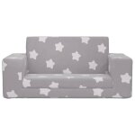 Fauteuil salon scandinave canap - lit enfant 2 places gris clair toiles peluche douce sqzr537527 home ...