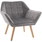 Fauteuil salon scandinave - homcom - dossier haut et accoudoirs - revêtement en polyester effet velours ... Fauteuil salon scandinave - homcom - dossier haut et accoudoirs - revêtement en polyester effet velours ...