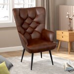 Fauteuil de salonfauteuil scandinave fauteuil relax avec accoudoir & dossierchaise coiffeuse confortablemarron ...
