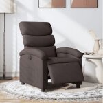 Fauteuil salonfauteuil inclinable lectrique + tlcommande - vidaxl - marron fonc tissu 70x92x995 cm ...