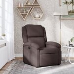 Fauteuil salonfauteuil inclinable - vidaxl - marron fonc tissu 71x865x995 cm cc7906289